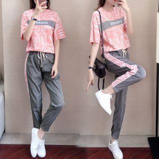 Set: Short-sleeve Sports T-shirt + Sweatpants