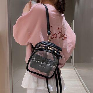 Lettering Pvc Transparent Backpack