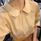 Round-collar Cotton Shirt