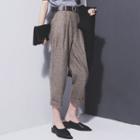 Straight-fit Cropped Wool Pants