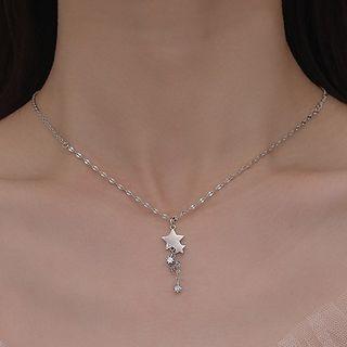 Star Pendant Sterling Silver Necklace Necklace - Silver - One Size