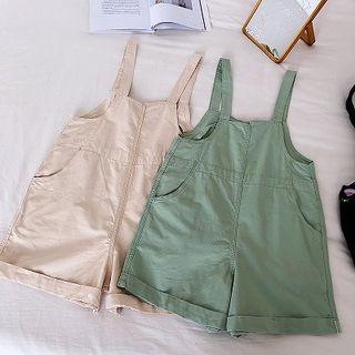 Plain Roll-up Strap Jumper Shorts