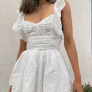 Sleeveless Eyelet Mini Dress