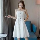 Strappy Belted A-line Dress