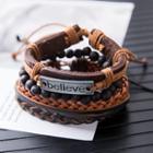 Set: Genuine Leather Bracelet (assorted Designs)
