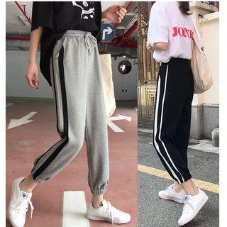 Wide Gathered Cuff High-waist Waist Pants