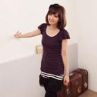 Ruffle-sleeve Top