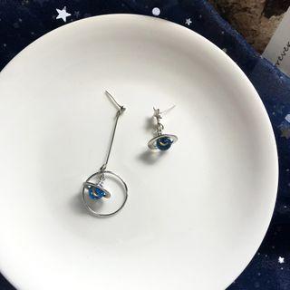 Planet Asymmetrical Alloy Dangle Earring