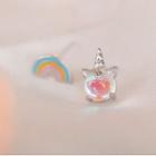 Unicorn & Rainbow Asymmetrical Sterling Silver Earring / Ring / Bracelet / Necklace
