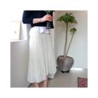 Pleated Lace Long Skirt