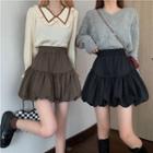 High Waist Tiered Mini A-line Bubble Skirt