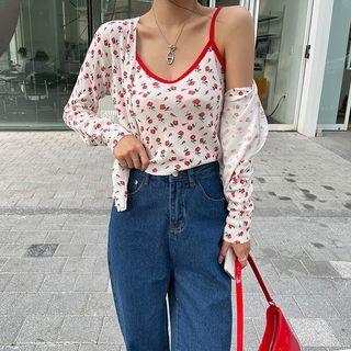 Ditsy Flower Cardigan & Cami Set