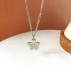 Flower Pendant Alloy Necklace 1 Pc - Necklace - Silver - One Size