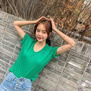 Colored Linen Blend T-shirt