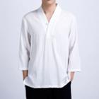 3/4-sleeve Linen V-neck Shirt