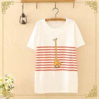 Graffiti Print Short-sleeve T-shirt