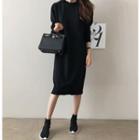 Hooded Knit Midi Dress