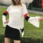 Long-sleeve Round Neck Knit Top