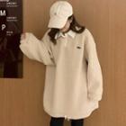 Contrast Trim Fleece Polo Shirt