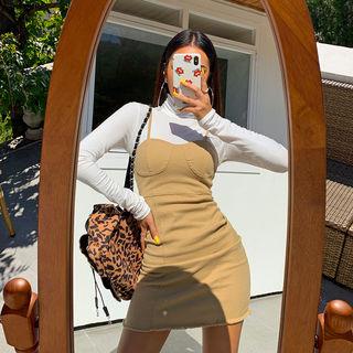 Spaghetti-strap Fray-hem Minidress