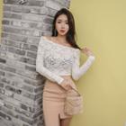 Scallop-edge Lace Top In 2 Types