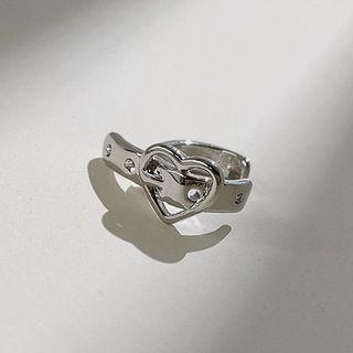 Heart Belt Alloy Cuff Earring Single - B-588 - Silver - One Size
