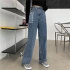 Numbering Wide Leg Jeans