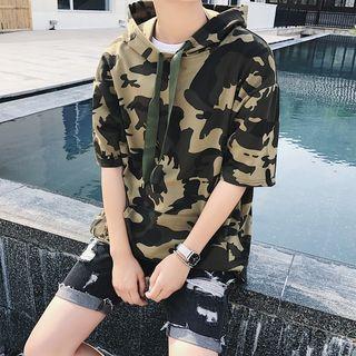 Camouflage Short-sleeve Hoodie