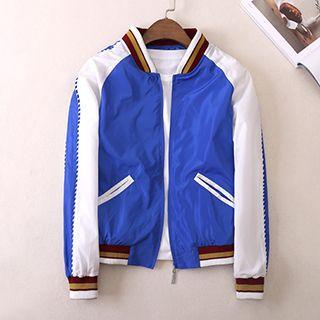 Panel Zip Bomber Jacket