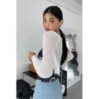 Pastel Ribbed Knit Bolero