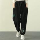 Lettering Graphic Print Harem Sweatpants