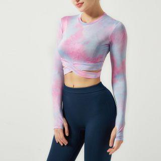 Round Neck Tie Dye Sport Top