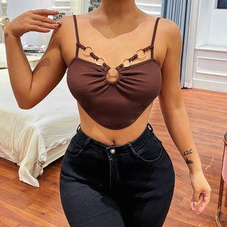 Hoop Accent Crop Camisole Top
