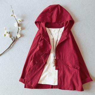 Hood Button-up Jacket