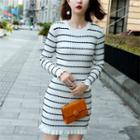 Striped Mini Knit Dress