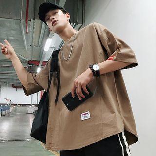 Elbow-sleeve Label Tag T-shirt