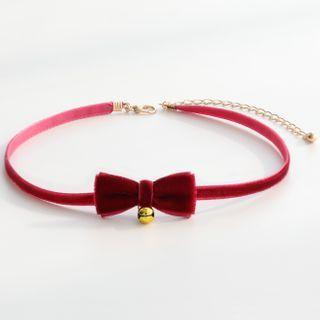 Bow Velvet Choker 1 Pc - Bow Velvet Choker - Red - One Size