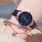 Faux Leather Watch + Bangle
