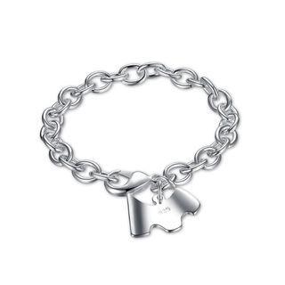 Simple Elegant Fashion Cute Puppy Bracelet Silver - One Size