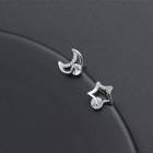 925 Sterling Silver Star&moon Ring Silver - One Size