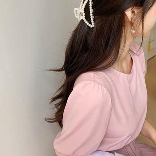 Faux-pearl Hair Craw Clip Ivory - One Size