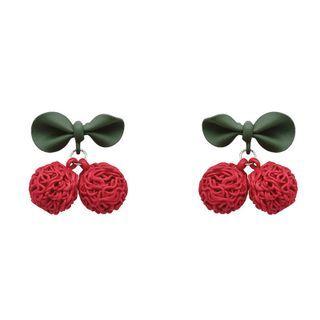 Cherry Drop Earring 1 Pair - 01 - Red & Green - One Size