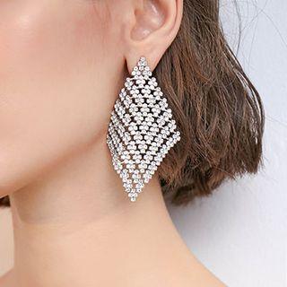 Alloy Square Dangle Earring 1 Pair - As Shown In Figure - One Size