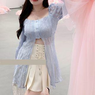 Square Neck High-low Tunic Shirt