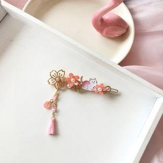 Sakura Alloy Hair Clip 1 Pc - Pink - One Size