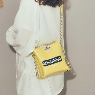 Lettering Print Crossbody Bag