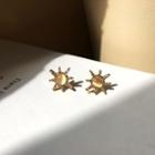 Rhinestone Faux Crystal Sun Earring