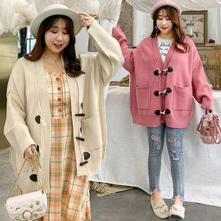 Toggle Loose-fit V-neck Cardigan