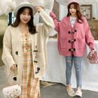Toggle Loose-fit V-neck Cardigan
