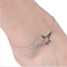 Rhinestone Star Anklet H0064 - Silver - One Size